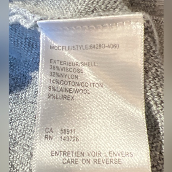 Tribal Jeans EUC gray with black dot sweater.  Petite small - Picture 2 of 2